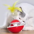 thumbnail image 6 of Rolling Cat Toys w/ Bell Exerciser Ball Pet Toy for Exercising Chasing - Red, 6 of 9