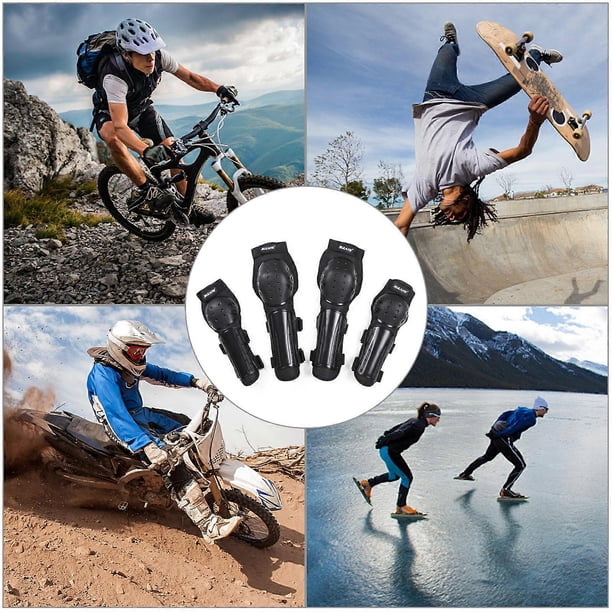 4Pcs Knee Pads Elbow Pads Set Elbow Knee Guards Caps Protective Gear Set Protector for Motocross Skating Mountain Biking Motorcycling