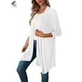 thumbnail image 5 of PULLIMORE Women Casual Open Front Cardigan Lightweight Irregular Hem Long Sleeve Coats (2XL, White), 5 of 6