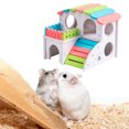 thumbnail image 2 of WINDLAND Hamster Plastic House Nesting Habitat Small Colorful for Play Hut Villa, 2 of 9