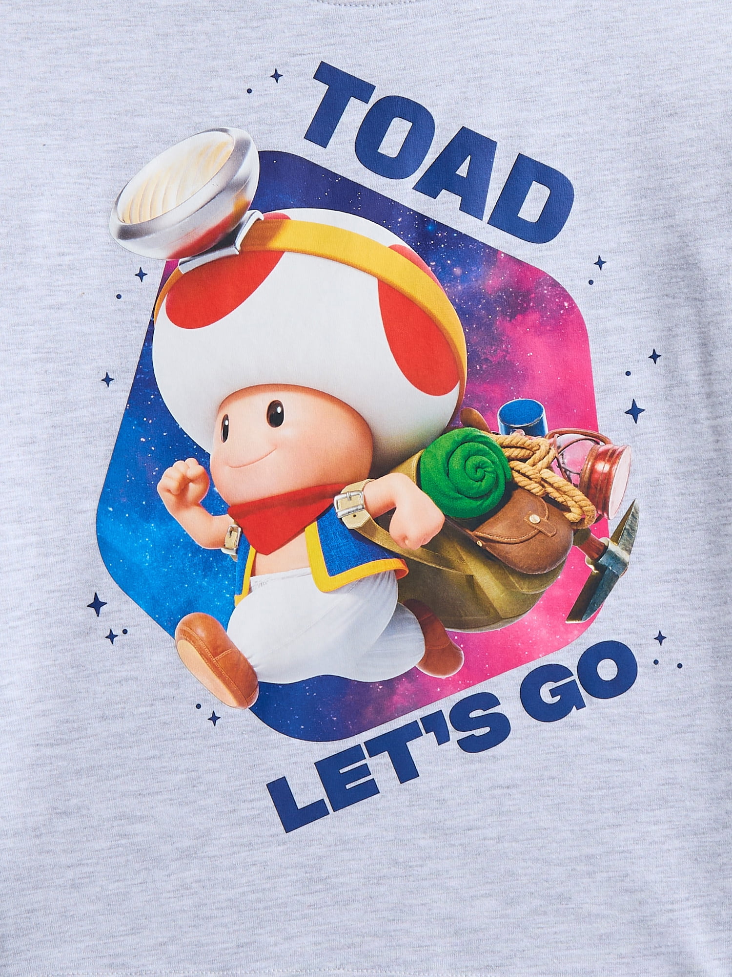 Super Mario Galaxy Movie Boys Toad Graphic Tee with Short Sleeves, Sizes 4-18