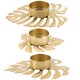 thumbnail image 1 of unbranded 3Ud Soporte Metálico Dorado Para Velas En Forma De Hoja Monstera Ideal Para Salón Y Oficina, 1 of 7