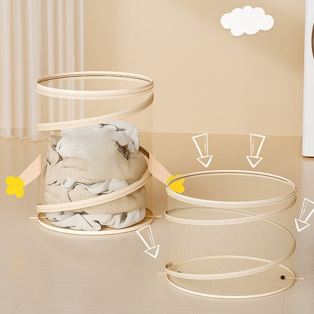 Cesta con Tapa Plegable Cesta de Ropa Sucia con Cubierta de Baño, Cesta de Almacenamiento de Ropa Sucia Montada en la Pared Del Hogar Cesta de Almacenamiento de Gran Capacidad Activa Cre