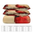 thumbnail image 2 of 3 Pcs Soft Bedding Set, Includes 1 Duvet Cover with Zipper And 2 Pillow,Shams Red Bird Northern Cardinal Queen(90"×90"), 2 of 8