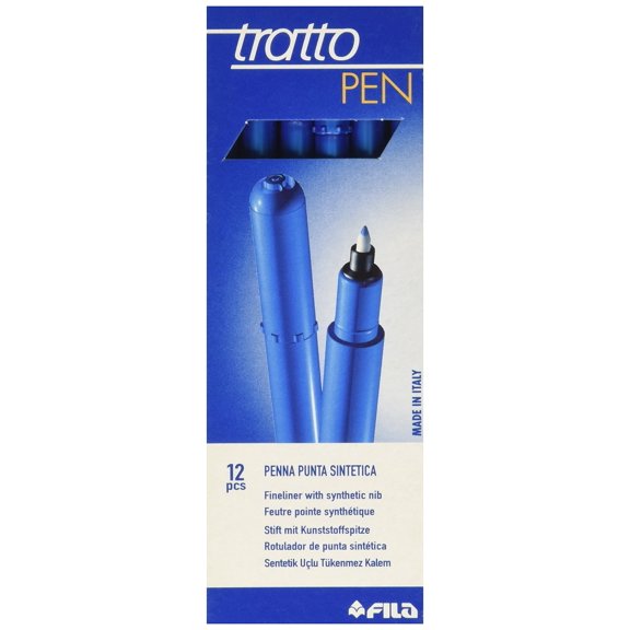 Tratto Pens with Synthetic Tip 0.5 mm Color Cobalt Blue 12 pcs