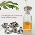 thumbnail image 3 of AP 24 Pack, 2 oz Small Clear Glass Bottles w/ Lid & 6 Stainless Steel Funnels-60ml Boston Sample Bottles-Mini Travel Essential or Decorative Bottles for Potion, Juice, Wellness, Ginger Shots, Whiskey, 3 of 14