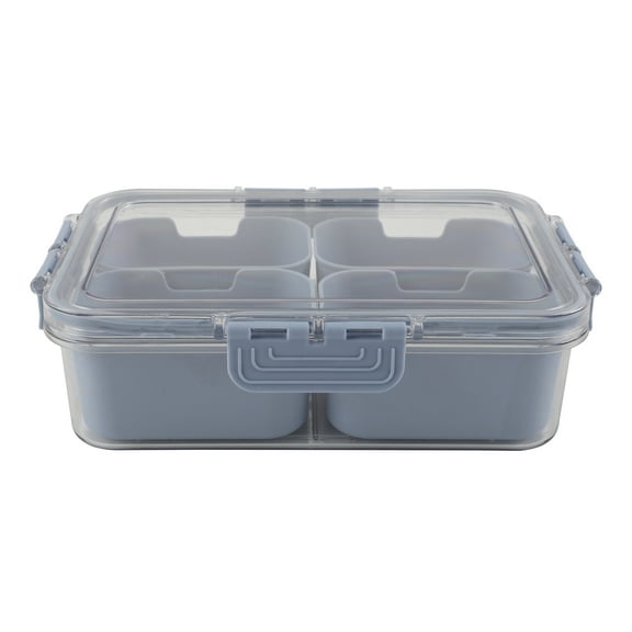 COOK WITH COLOR MINI 4 DIVIDER SNACKLE BOX BLUE