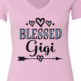 thumbnail image 4 of Inktastic Blessed Gigi Grandma Women's V-Neck T-Shirt, 4 of 5