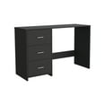 thumbnail image 3 of Black Writing Desk - 47" Home Office Desk with 3 Drawers, Particle Board, Classic Design, for Remote Learning. Colombian-Made, Black Finish., 3 of 7