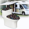 thumbnail image 6 of HELLHERO Paw Print Fun Toilet Lid Dust Cover Set, Universal Adjustable Washable and Reusable, Comfortable and Practical Elastic Bottom Fits All Toilet Shapes, 6 of 8