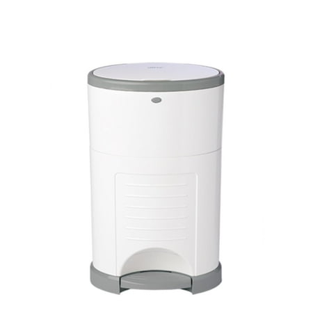 Diaper EKO Classic Diaper Pail White | ONLY Eco-Friendly Diaper Pail Made with 70% Recycled Materials | Hands-Free: Step-Drop-Done | Cost-Effective Refill System