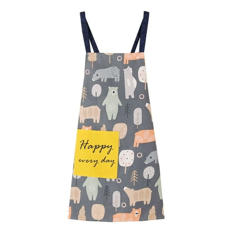 

HeroNeo Colorful Flower Kitchen Apron with Large Pocket Adjustable Waist Tie Oil Proof
