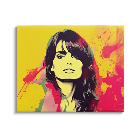 Stupell Industries Modern Penelope Cruz Abstract Painting Gallery Wrapped Canvas Print Wall Art, 20 x 16