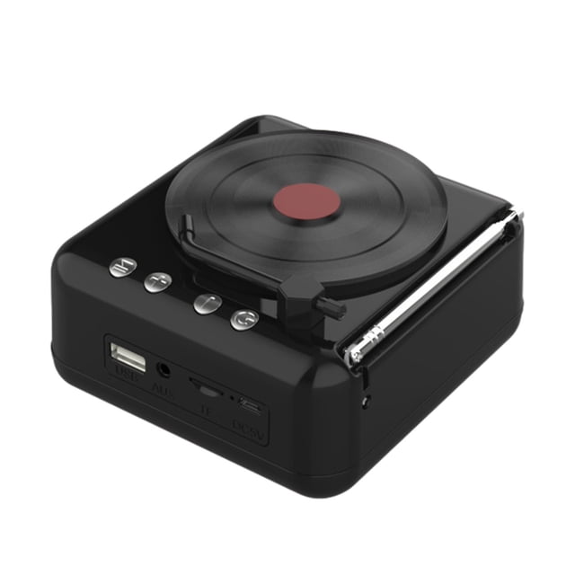 Speakers Bluetooth Wireless,Record Player Wireless Bluetooth Sound Retro Creatives Mini Portable Card Insert Small Speaker Subwoofer Gift,Portable Bluetooth Speakers