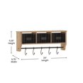 thumbnail image 4 of Daly Wall Mounted 24 Inch Solid Pine Wood Storage Rack, 4 of 5