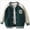 A100-Green, variant on 18-24 Months Toddler Boys Varsity Bomber Jacket Button Down Letterman Coat with Letter Patch