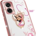 thumbnail image 3 of nancheng Phone Case for Motorola Moto G Stylus 5G (2024) Cute Soft TPU Cover for Girls Women with Heart Kickstand Lanyard Shockproof Protective - Rose Butterfly, 3 of 8