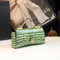 thumbnail image 5 of Bolso de mano ligero de lujo con estampado de cocodrilo de piel auténtica para mujer, bolso de mano de un solo hombro con estampado de piedras de alta calidad 2023, 5 of 5
