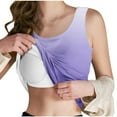 thumbnail image 2 of Kaemgyyd Women Built-In Bra Tank Tops Soft Cozy Sleeveless Casual Pajama Shirts Fashion Gradient Crew Neck Summer Tee, 2 of 7