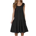 thumbnail image 2 of Gspmoly Robes d'Été, Mode Femme Vacances Été Couleur Unie Sans Manches Robe de Fête Plage Robe Formelle Robes pour Femmes Liquidation, 2 of 6