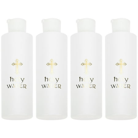 

NUOLUX 4Pcs Holy Water Bottles Professional Exorcism Bottles Household Holy Containers Baptism Accessory