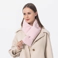 thumbnail image 4 of Bufanda de terciopelo con plumas artísticas retro de invierno para mujer, bufanda de estilo grueso con cuello forrado de vellón a la moda para hombres, 4 of 6