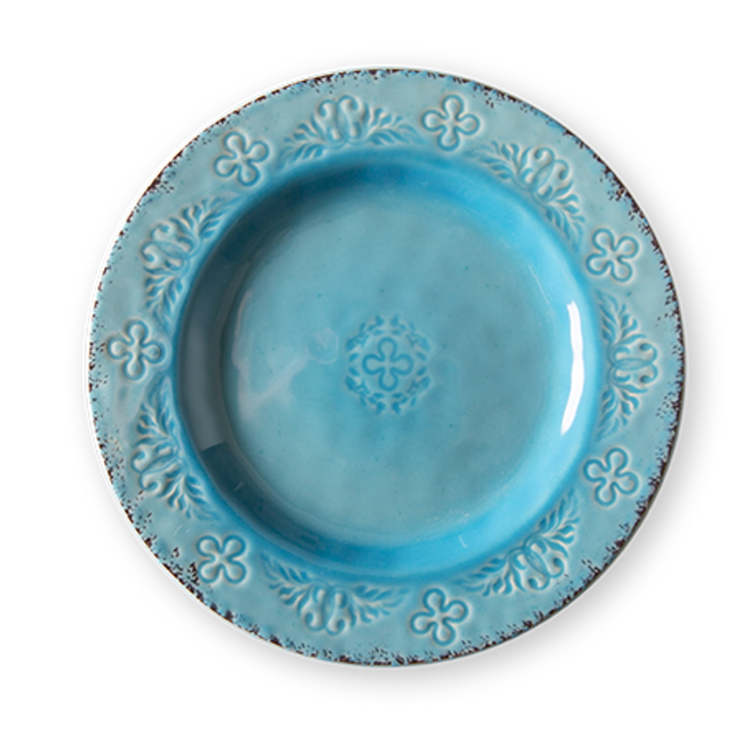 Foodesign Colors of Italy Blue Stoneware Dinner Plate, Set of 4