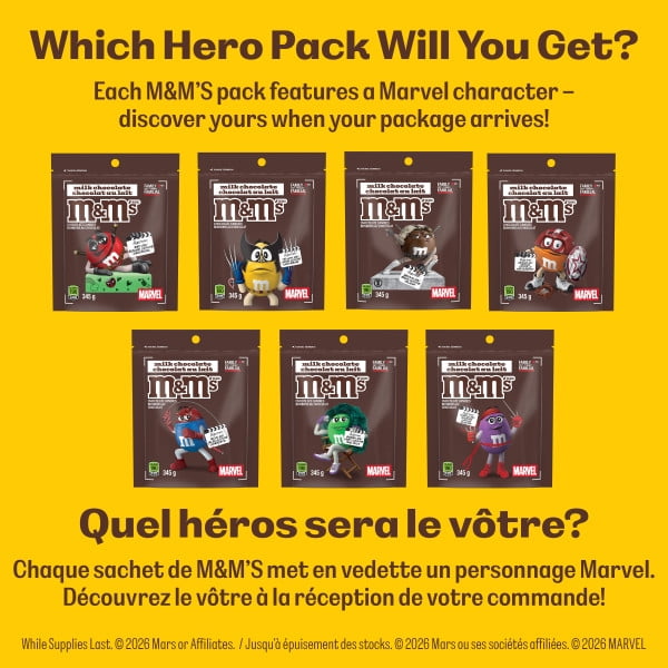 M&M'S, Milk Chocolate Candies, Family Size Bag, 345 g - Walmart.ca