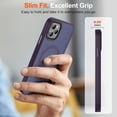 thumbnail image 6 of Magnetic for iPhone 12 Pro Max Case, [Compatible with MagSafe] 2X [ Tempered Glass Screen Protector+Camera Lens Protector] Slim Phone Case,Matte Purple, 6 of 14