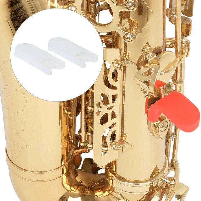 Coussin de Saxophone Antidérapant Support Vent en Silicone Résistant à l'Usure Accessoire Instrument de Musique Accessoires de Musique Protection Saxophone Antidérapant Pad Blanc