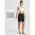 thumbnail image 5 of BALEAF 8" Bermuda Long Shorts for Women Cotton Athletic Sweat Tummy Control Casual Lounge Summer Black L, 5 of 7