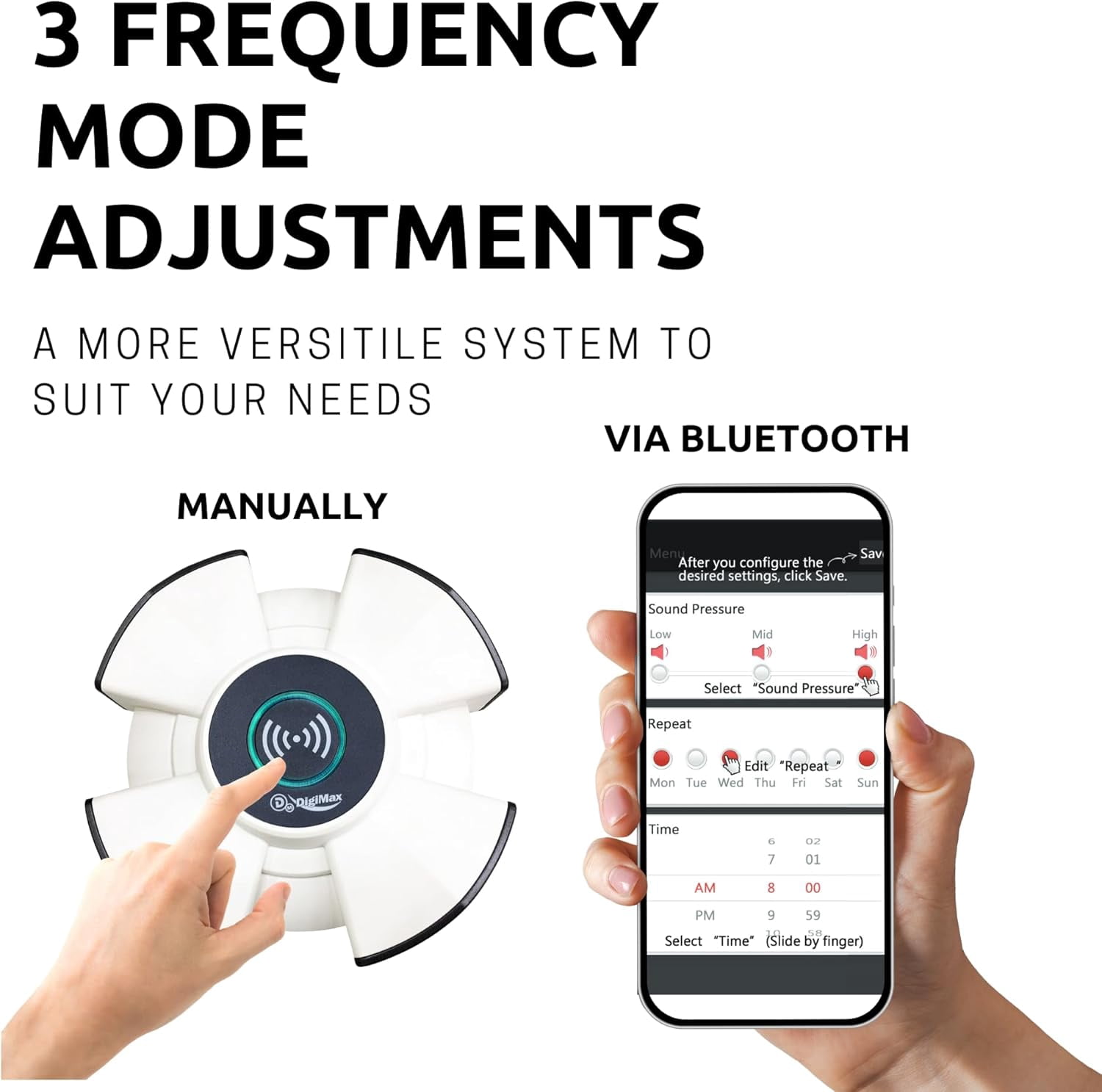 DigiMax Industrial 360° 8 speakers Bluetooth Smart Ultrasonic Rodent Repeller Pest Control Rat Repellent App Compatible Wide Range Kitchen Restaurant