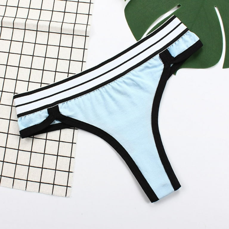 Umitay crotchless panties Women Sexy Cotton Panties Breathable Soft Stretch  Underwear Stripes Panties