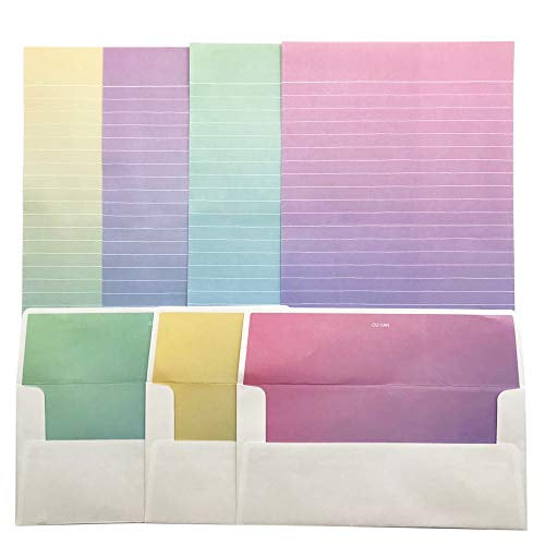 32 Colorful Writing Stationery Paper Letter Writing Paper with 16 Envelopes