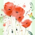 thumbnail image 2 of Golden, Sheila 20x20 White Modern Wood Framed Museum Art Print Titled - Poppies Chinoise, 2 of 4