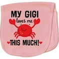 thumbnail image 2 of Inktastic My Gigi Loves Me Grandkids Baby Burp Cloth, 2 of 3