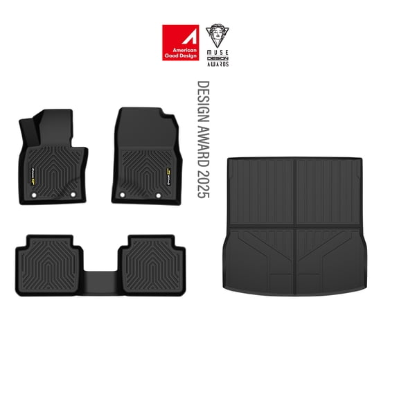 TPE Floor Mats Fit for Mazda CX-50 2023-2026(Not Fit Hybrid & CX-5 CX5) 1st & 2nd Row Truck Accessories Cargo Liners All Weather Protection Black 4PCS Alfombras para Carro