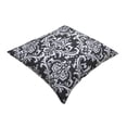 thumbnail image 5 of TreeWool (Pack of 2) Damask Accent Decorative Cotton Throw Pillow Covers (18 x 18 Inches, Black), 5 of 6