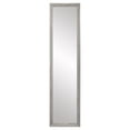 thumbnail image 1 of BrandtWorks BM50THINH-WH 2 in. Gold Leaf Gray Slim Over the Door Mirror, Grey, 1 of 11
