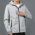 thumbnail image 5 of Xzbqbs Mens Rain Jackets Waterproof with Hood Lightweight Zip Up Hooded Coat Casual Solid Fishing Hiking Workout Running Jacket, 5 of 6
