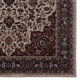 thumbnail image 4 of Contemporary Home Living 3.25' x 5' Ornate Medallion Area Throw Rug - Cream and Red, 4 of 8