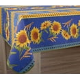thumbnail image 3 of 60x80" Rectangle (150/200cm) Stain Resistant Sunflowers Blue Country French Provence Tablecloth, New, 3 of 3