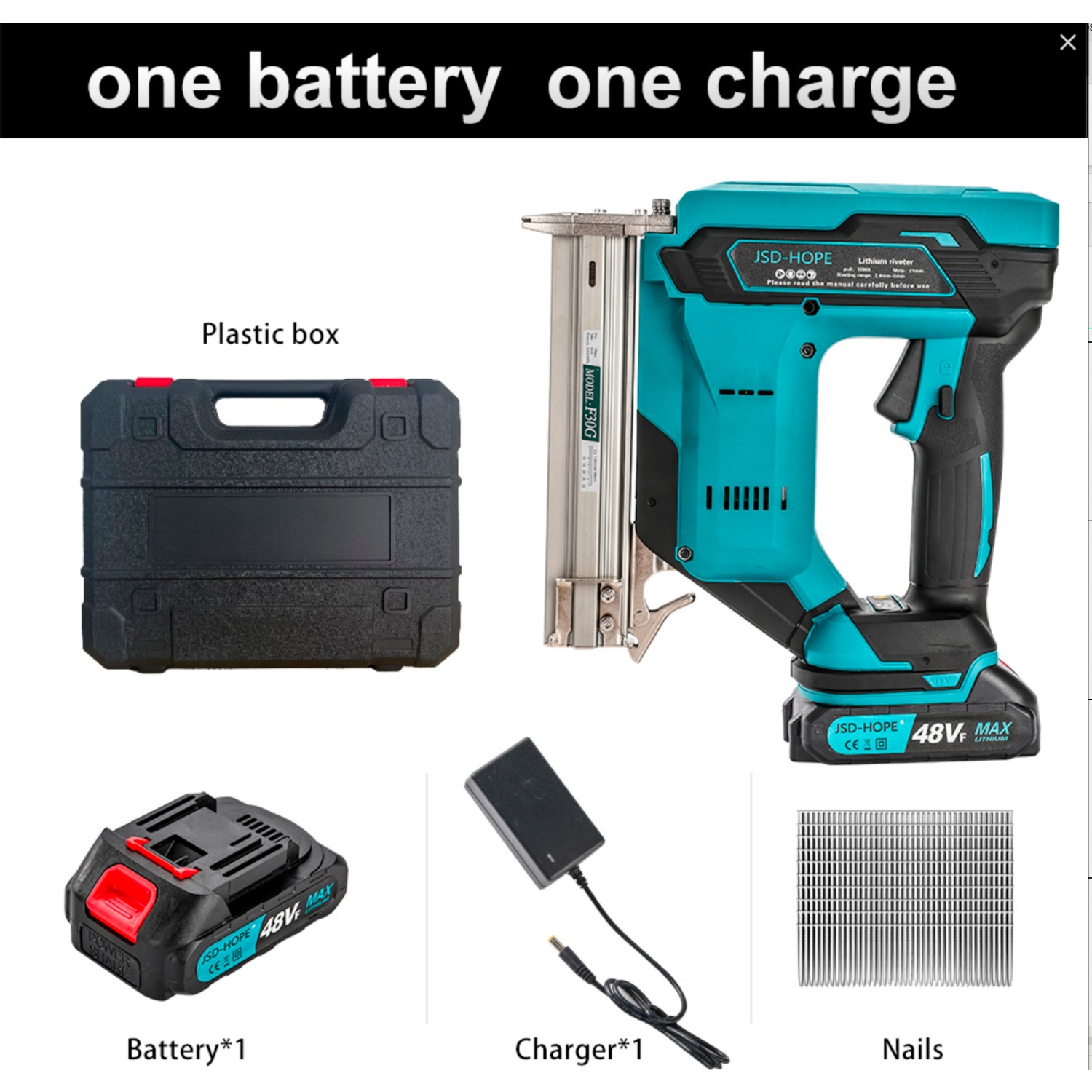 Cordless Lithium-Ion Nail Gun-Electric Brad Nailer&Stapler for Woodworking,Rechargeable Framing/Finish Nail Gun for DIY Home Decoration,No Air Compressor Needed