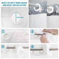 thumbnail image 3 of No Hook Shower Curtain with Built-in Rings - Snowman Christmas Washable Waterproof Fabric Bathroom Curtains for Hotel,Rentals, 72X 96 Inch Extra Long , Gray Winter Snow Scenery, 3 of 9
