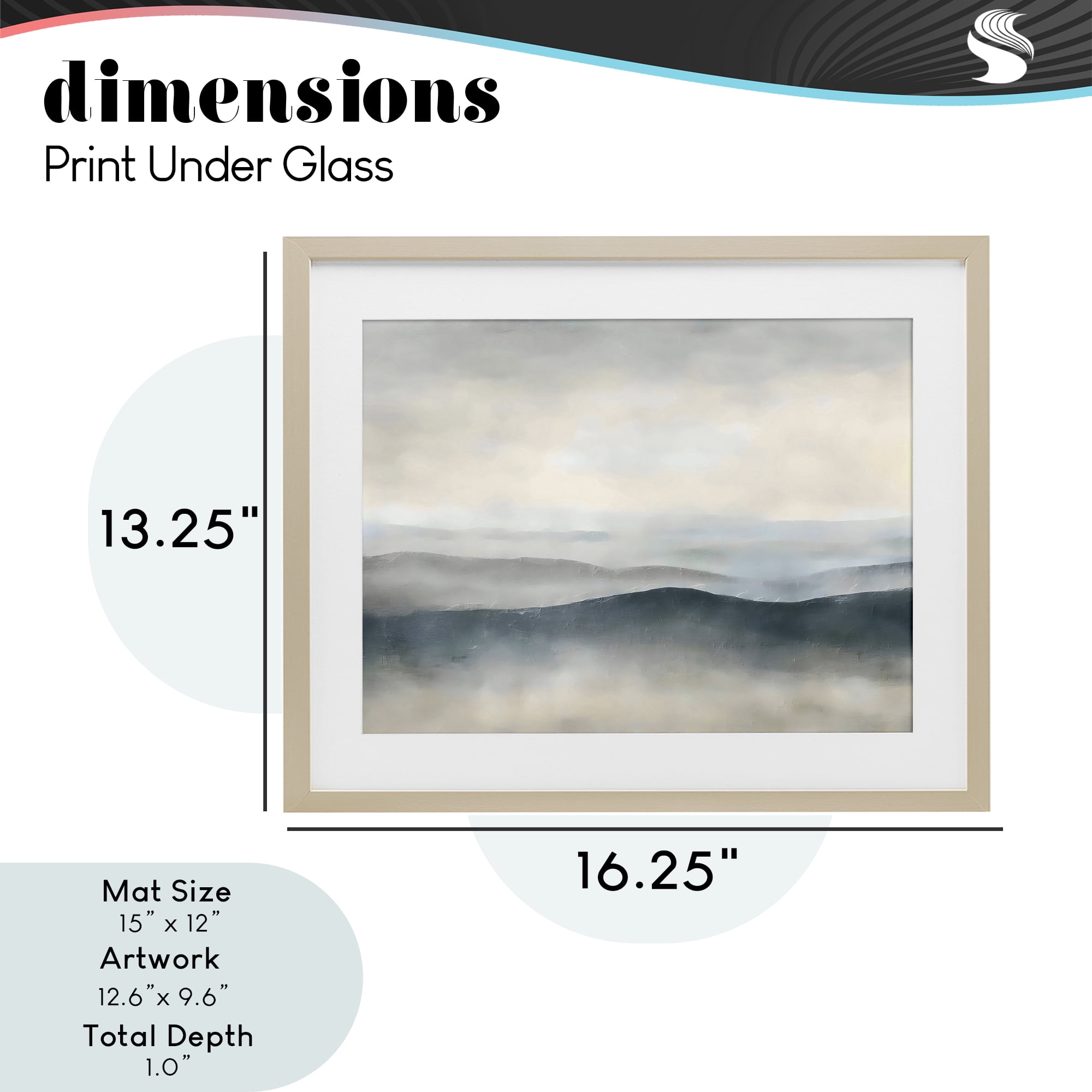Stupell Industries Muted Horizon Serenity Birch Framed Print Under Glass, design by Riley B