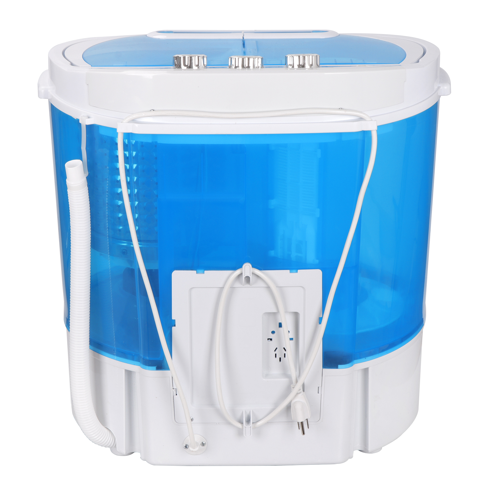 ZENY Portable Washing Machine Mini Twin Tub Washing Machine with Washer & Spinner, Gravity Drain Pump, 9.9lbs Capacity - image 4 of 10