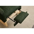 thumbnail image 3 of Nursery Glider Rocker with Solid Wood Legs, Upholstered High-Back Rocking Chair, Comfy Armchair with Side Pocket for Living Room Lounge, Dark Green Polyester Blend Teddy Fabric, 3 of 9