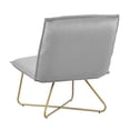 thumbnail image 6 of Linon Kinard Pillow Accent Chair with Gold Metal Legs, Gray Velvet, 6 of 8