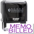 thumbnail image 1 of Large Self-Inking Memo Billed Stamp, Trodat Printy 4913, Press and Print Stamping, Impression Size 7/8" x 2-1/4", Up to 10,000 Impressions - Purple Ink, 1 of 10