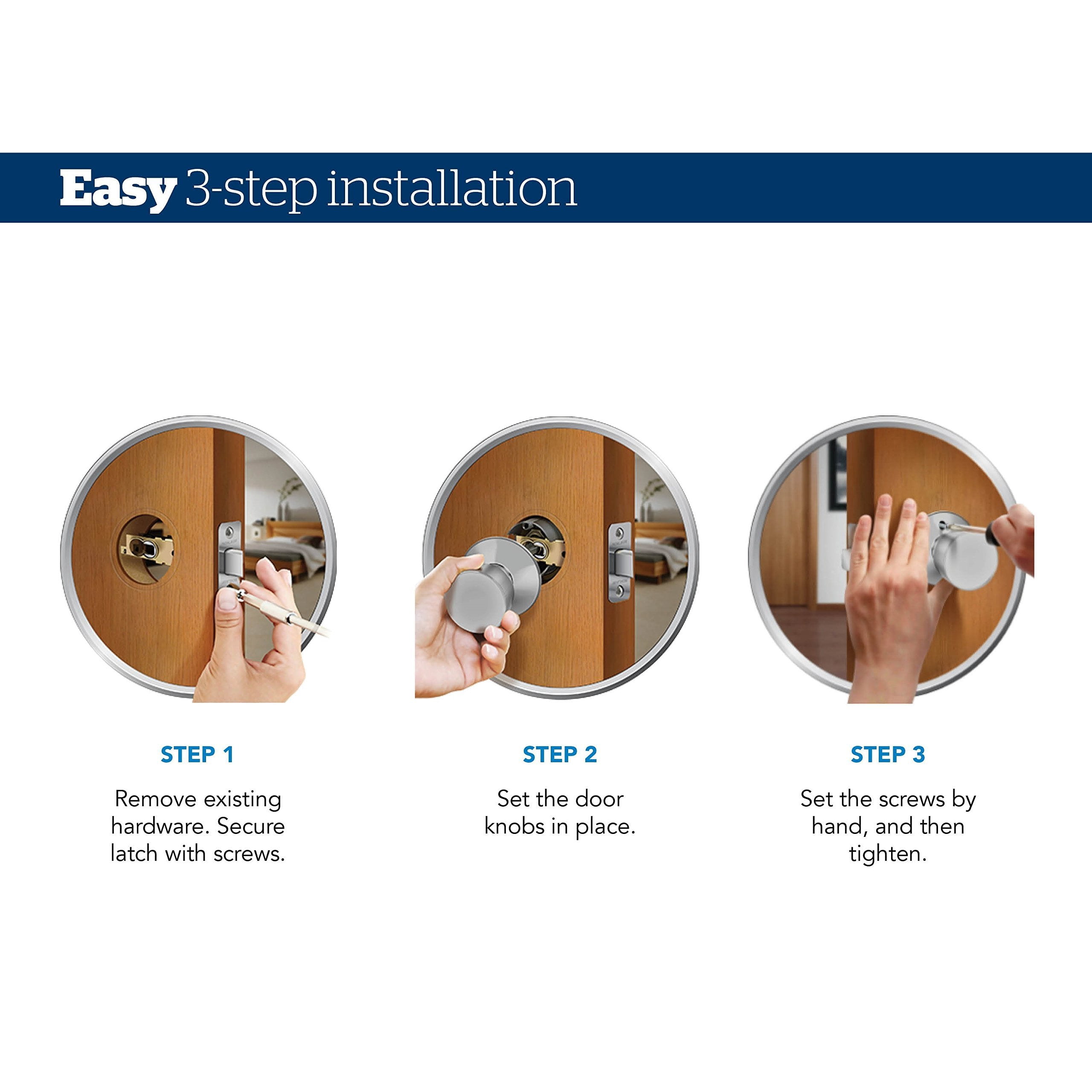 Schlage F51AGEO608CAM Georgian Keyed Entry Single Cylinder Door Knob Set - Brass